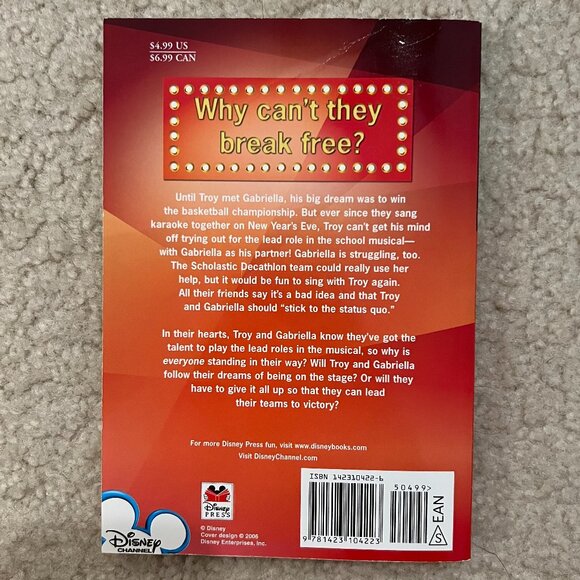 Lot Of 2 High School Musical Books Based on the Disney Channel Original Movie - Picture 3 of 5